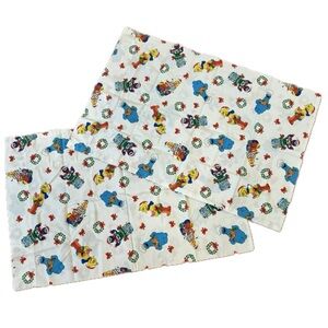 2 NEW Vintage Sesame Street Jim Henson Christmas pillowcases - standard size